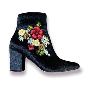 Mackin J Black Velvet Boties